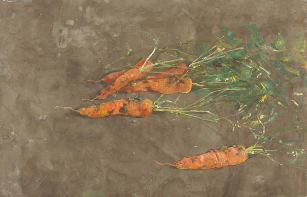 Carrots on Venetian Plaster